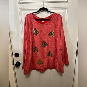 Holiday Time Christmas Top NWOT 20W-22W